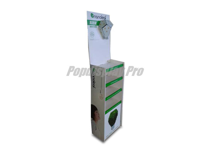 3D Poster Printed Cardboard Shelf Display Recyclable For Green Led Lights