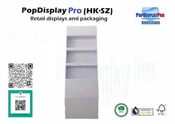 Displays de estantes de cartón para alimentos de confitería